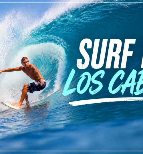 Surfer riding a wave at Costa Azul during peak swell season, showing why surfers keep coming back to Los Cabos