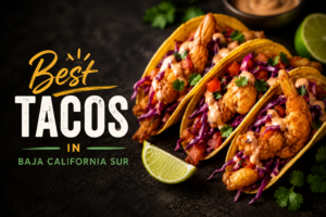 Fresh street tacos on handmade tortillas at a local taquería, representing the best tacos in Baja California Sur