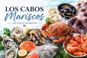 Colorful mariscos dish with fresh seafood and traditional Mexican presentation at Los Cabos restaurant