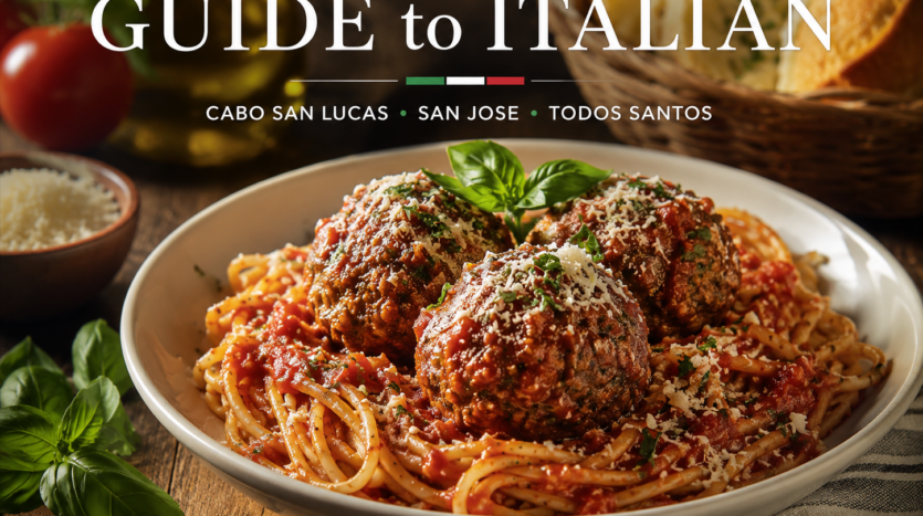 Best Italian restaurants Los Cabos fresh pasta with sauce