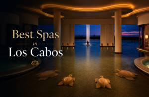 Luxury outdoor spa pool overlooking the Sea of Cortez at one of the best spas in Los Cabos along the Golden Corridor