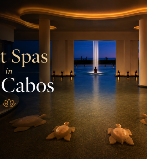 Luxury outdoor spa pool overlooking the Sea of Cortez at one of the best spas in Los Cabos along the Golden Corridor