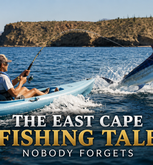 Striped marlin leaping from the Gulf of California near East Cape, the setting of the East Cape fishing tale nobody forgets