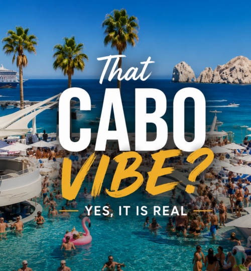 Pacific ocean meeting the Sea of Cortez at Land's End in Los Cabos, capturing the raw natural energy behind the Cabo vibe
