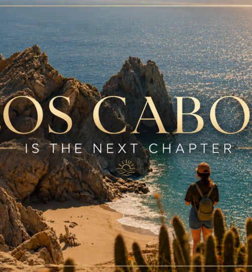 Couple enjoying a sunset over the Sea of Cortez in Los Cabos representing the lifestyle shift that comes when you move to Los Cabos from the US or Canada