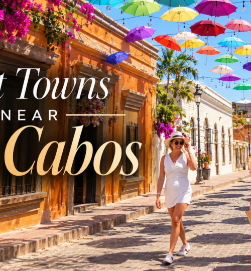Aerial view of Todos Santos and Cerritos Beach on the Pacific side of Baja California Sur representing the best towns near Los Cabos for real estate investment