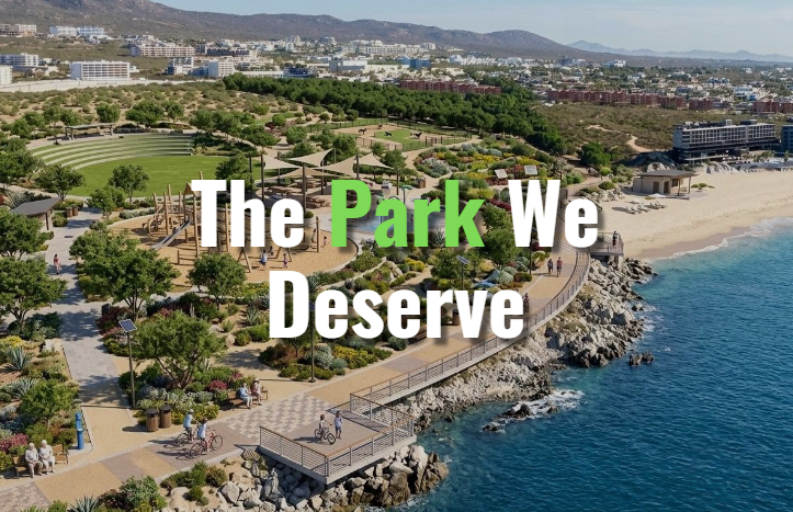 Empty open coastline between luxury resorts on the Los Cabos corridor representing the case for Los Cabos public beach access and a community park on the last undeveloped stretch of open shore